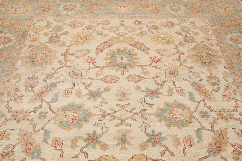 7'9'' x 9'5'' Hand Knotted Pak Peshawar Oriental Area Rug Beige