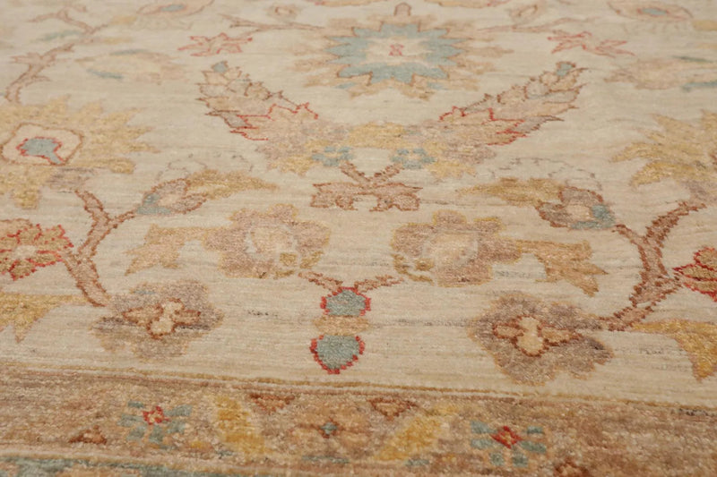 7'9'' x 9'5'' Hand Knotted Pak Peshawar Oriental Area Rug Beige