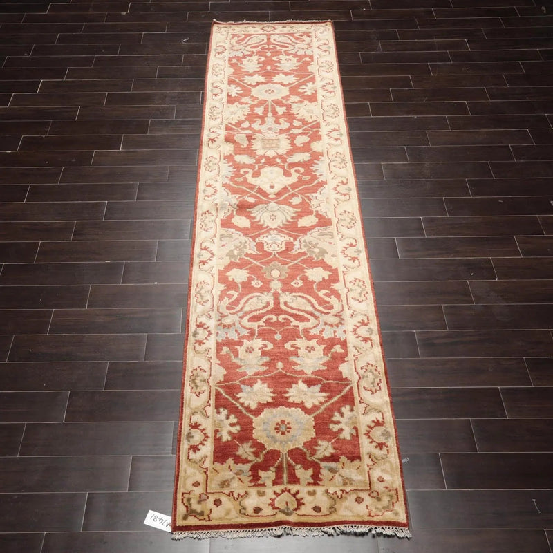 2'3''x11'11'' Hand Knotted Oushak 100% Wool Oushak Traditional Oriental Area Rug Rust, Beige Color Runner
