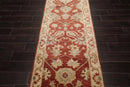 2'3''x11'11'' Hand Knotted Oushak 100% Wool Oushak Traditional Oriental Area Rug Rust, Beige Color Runner