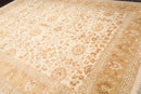 9x12 Masterpiece Unveiled Beige Traditional Wool Rug Pak Persian with 300 KPSI