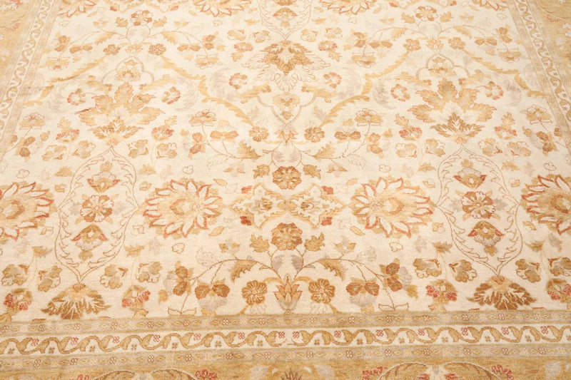 9x12 Masterpiece Unveiled Beige Traditional Wool Rug Pak Persian with 300 KPSI