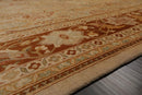9'4"x12'6" Hand Knotted Wool 16/18 Pak Persian 300 KPSI Oriental Area Rug Beige