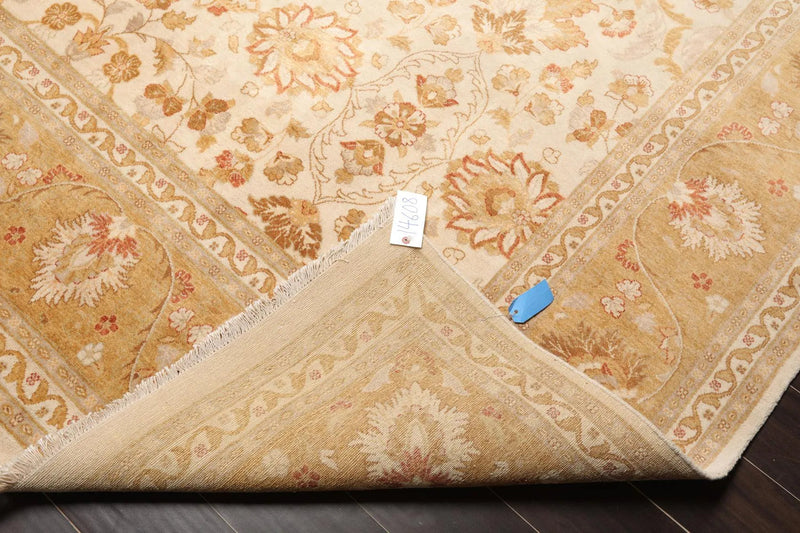 9x12 Masterpiece Unveiled Beige Traditional Wool Rug Pak Persian with 300 KPSI