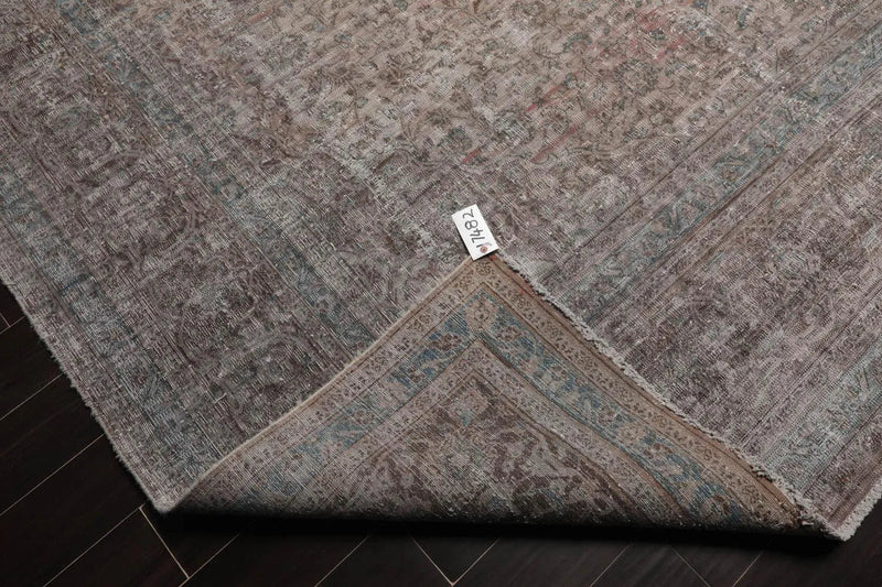 9x12 Hand Knotted 100% Wool Traditional Oriental Area Rug Rust, Gray Color