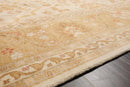 9x12 Masterpiece Unveiled Beige Traditional Wool Rug Pak Persian with 300 KPSI