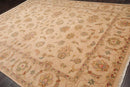 9' x 12' Hand Knotted Wool Agra 200 KPSI Traditional Oriental Area Rug Tan