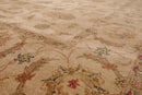 9' x 12' Hand Knotted Wool Agra 200 KPSI Traditional Oriental Area Rug Tan