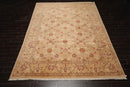 9'2"x12'6" Hand Knotted Wool & Silk16/18 Pak Persian 300 KPSI Oriental Area Rug Beige