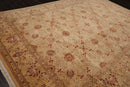 9'2"x12'6" Hand Knotted Wool & Silk16/18 Pak Persian 300 KPSI Oriental Area Rug Beige
