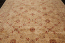 9'2"x12'6" Hand Knotted Wool & Silk16/18 Pak Persian 300 KPSI Oriental Area Rug Beige