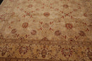 9'2"x12'6" Hand Knotted Wool & Silk16/18 Pak Persian 300 KPSI Oriental Area Rug Beige