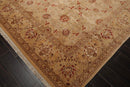 9'2"x12'6" Hand Knotted Wool & Silk16/18 Pak Persian 300 KPSI Oriental Area Rug Beige