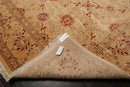 9'2"x12'6" Hand Knotted Wool & Silk16/18 Pak Persian 300 KPSI Oriental Area Rug Beige