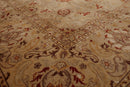 9'2"x12'6" Hand Knotted Wool & Silk16/18 Pak Persian 300 KPSI Oriental Area Rug Beige