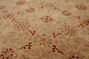 9'2"x12'6" Hand Knotted Wool & Silk16/18 Pak Persian 300 KPSI Oriental Area Rug Beige