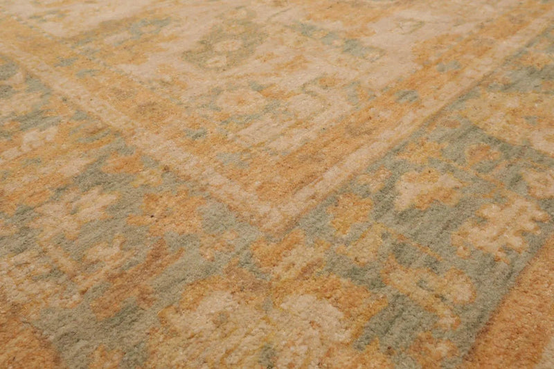 5' 9''x8' Hand Knotted Caucasian  100% Wool Traditional Oriental Area Rug Beige, Sage Color