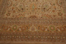 9'4" x 12'2" Hand Knotted Wool 16/18 Pak Persian 300 KPSI Oriental Area Rug Tan