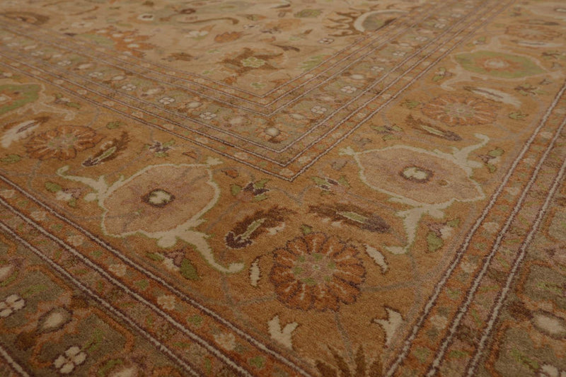9'4" x 12'2" Hand Knotted Wool 16/18 Pak Persian 300 KPSI Oriental Area Rug Tan