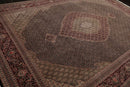 8'8"x12'1" Hand Knotted Wool & Silk Sino Persian Mahi Tabriz 300 KPSI Area Rug