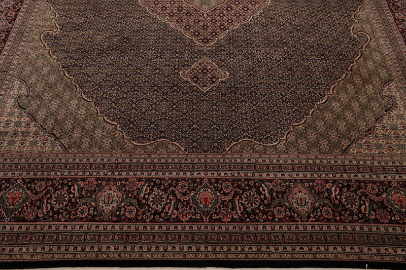 8'8"x12'1" Hand Knotted Wool & Silk Sino Persian Mahi Tabriz 300 KPSI Area Rug