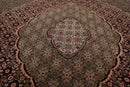 8'8"x12'1" Hand Knotted Wool & Silk Sino Persian Mahi Tabriz 300 KPSI Area Rug