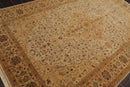 5' 11'' x 8' 10'' Hand Knotted 100% Wool Agra Traditional 250 KPSI Oriental Area Rug Tan, Gold Color