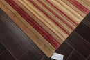 8'7'' x 12'2'' Hand Knotted Tibetan 100% Wool Stripes Modern Oriental Area Rug
