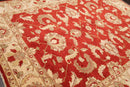 8' x 9'10'' Hand Knotted 100% Wool Peshawar Oriental Area Rug Rusty Red