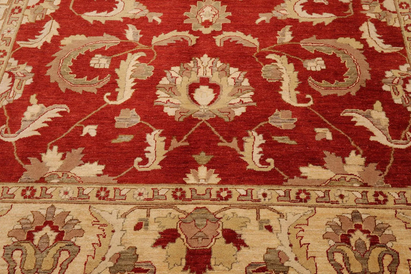 8' x 9'10'' Hand Knotted 100% Wool Peshawar Oriental Area Rug Rusty Red