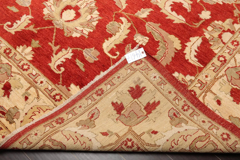 8' x 9'10'' Hand Knotted 100% Wool Peshawar Oriental Area Rug Rusty Red