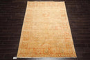6x9 Tan, Terracotta Hand Knotted 100% Wool Oushak Traditional Oriental Area Rug