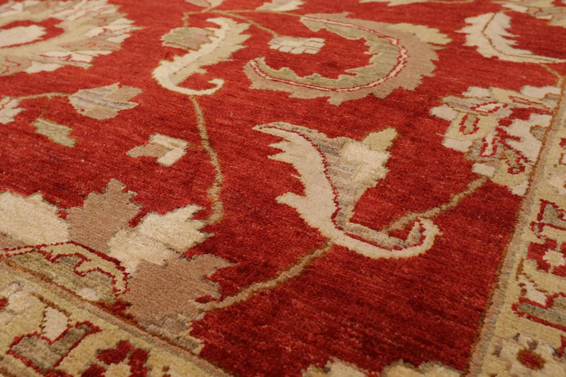8' x 9'10'' Hand Knotted 100% Wool Peshawar Oriental Area Rug Rusty Red