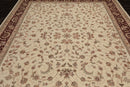 8'8"x11'8" Hand Knotted Wool & Silk Sino Persian Isphahan Oriental Area Rug Cream