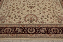 8'8"x11'8" Hand Knotted Wool & Silk Sino Persian Isphahan Oriental Area Rug Cream