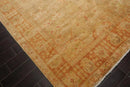 6x9 Tan, Terracotta Hand Knotted 100% Wool Oushak Traditional Oriental Area Rug