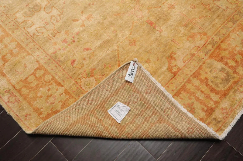 6x9 Tan, Terracotta Hand Knotted 100% Wool Oushak Traditional Oriental Area Rug