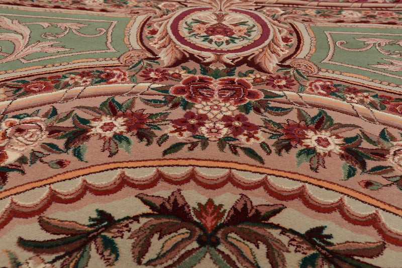 9'2"x12'2'' Hand Knotted Wool French Aubusson Savonnerie Plus pile Area Rug Mint