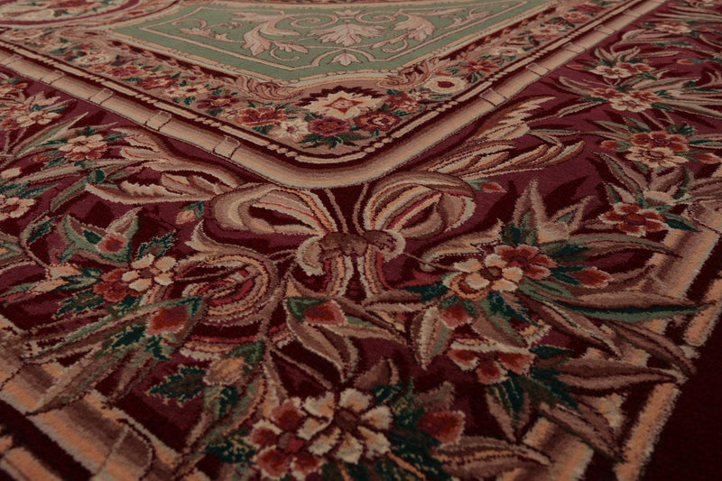 9'2"x12'2'' Hand Knotted Wool French Aubusson Savonnerie Plus pile Area Rug Mint