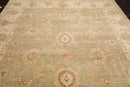 9'2'' x 11'11'' Hand Knotted Wool Agra Traditional Oriental Area Rug Pistachio