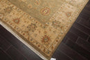 9'2'' x 11'11'' Hand Knotted Wool Agra Traditional Oriental Area Rug Pistachio