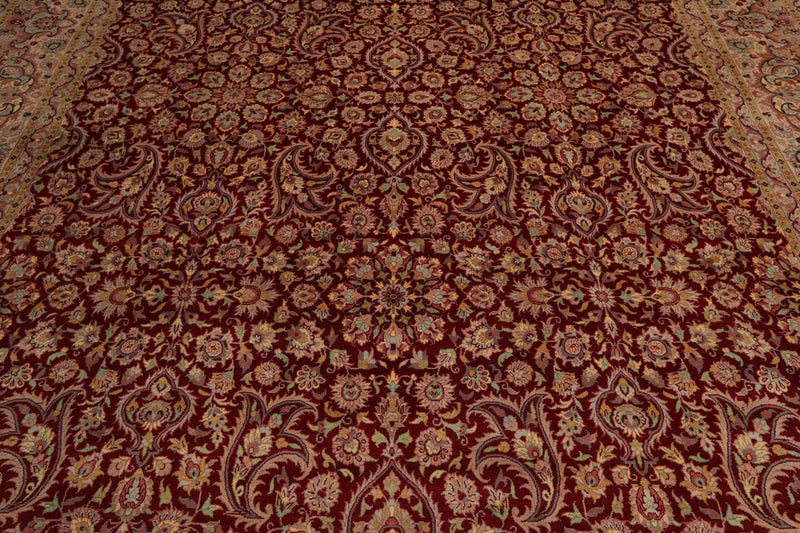 9'2" x 12'5" Hand Knotted Wool 16/18 Pak Persian 300 KPSI Area Rug Burgundy
