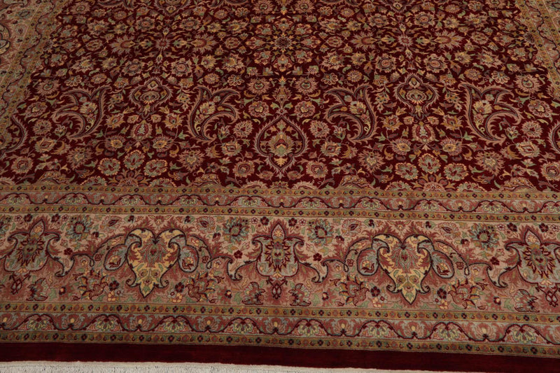9'2" x 12'5" Hand Knotted Wool 16/18 Pak Persian 300 KPSI Area Rug Burgundy