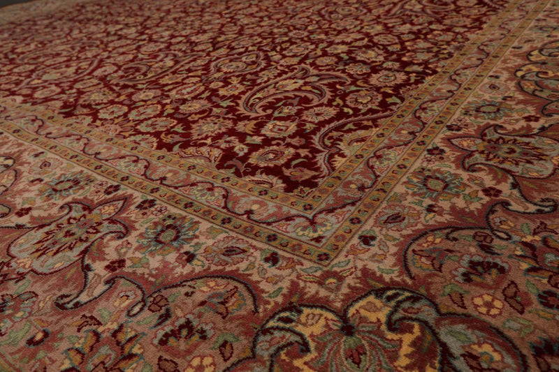 9'2" x 12'5" Hand Knotted Wool 16/18 Pak Persian 300 KPSI Area Rug Burgundy