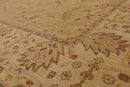 9'6" x 11'9" Hand Knotted Wool Chobi Peshawar Traditional Oriental Area Rug Tan