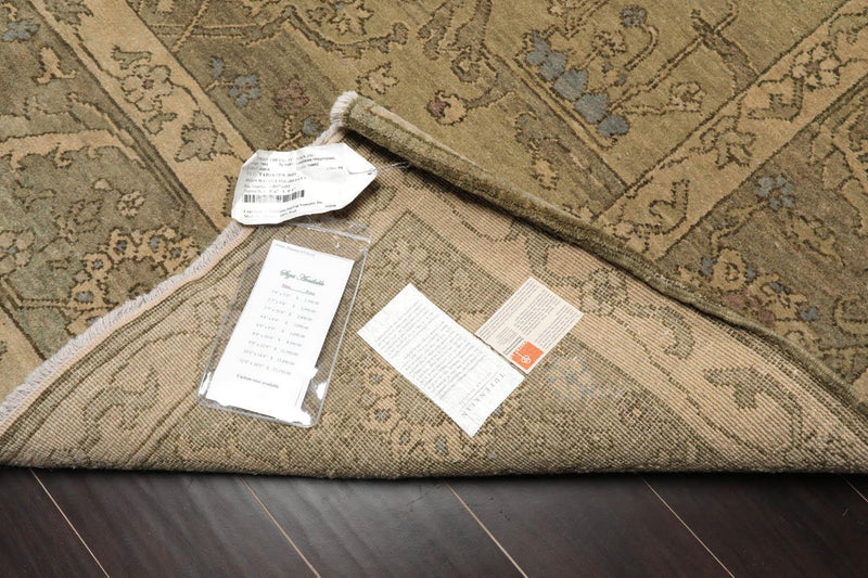 5'6" x 8'6'' Hand Knotted 100% Wool Caucasian Traditional Oriental Area Rug Champagne, Moss Color