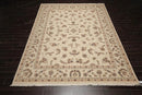 9' x 12' Hand Knotted Wool and silk Sino Persian Isphahan Oriental Area Rug Cream