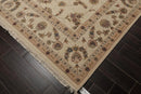 9' x 12' Hand Knotted Wool and silk Sino Persian Isphahan Oriental Area Rug Cream