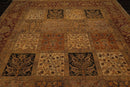 9'x12'4" Hand Knotted Wool Traditional Multi Panel Agra Oriental Area Rug Beige