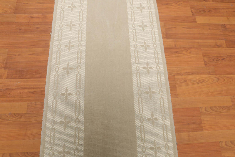 2'4" x 80' Art and Deco Style 100% Wool Oriental Area Rug XLL Runner Taupe